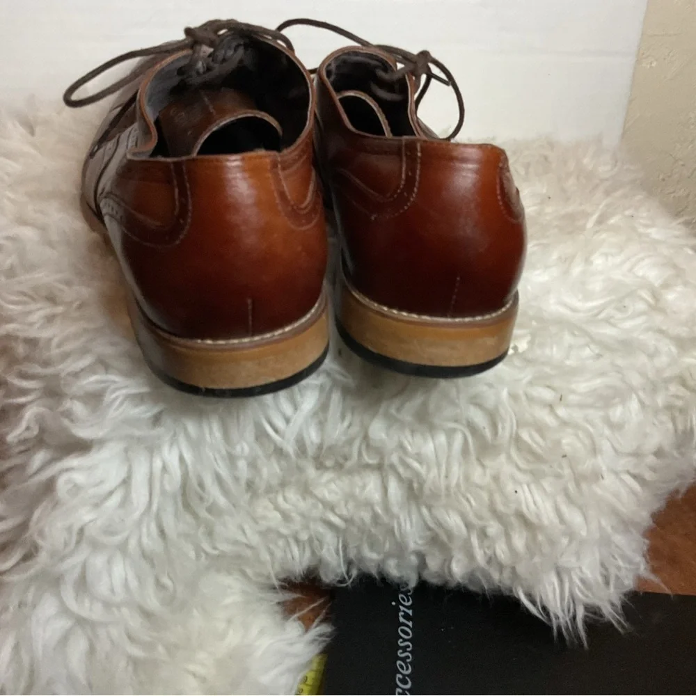 Stacy Adam’s brown leather wing tip Tie up Oxfords 11